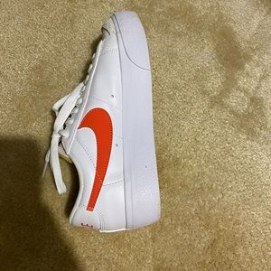 Nike blazer platforms. Red/orange color.